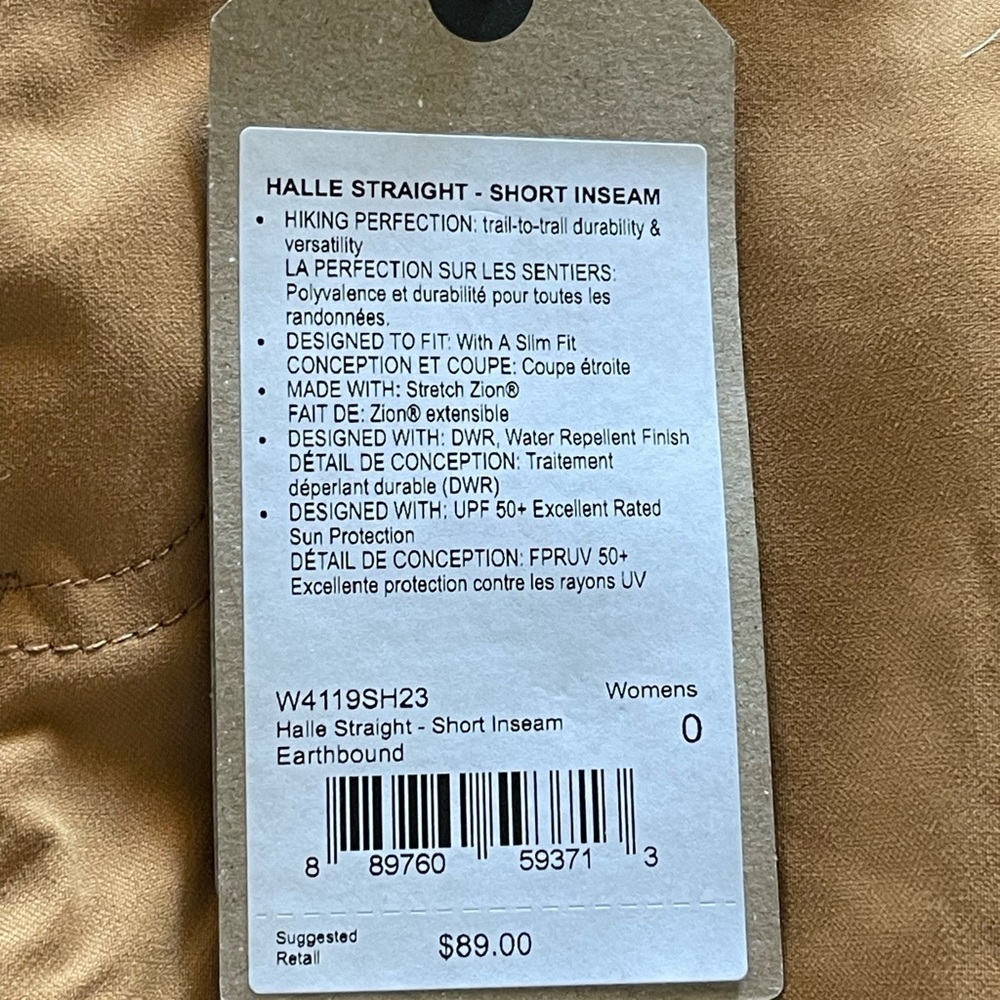 Prana HALLE STRAIGHT pants size 0 New - Picture 8 of 11